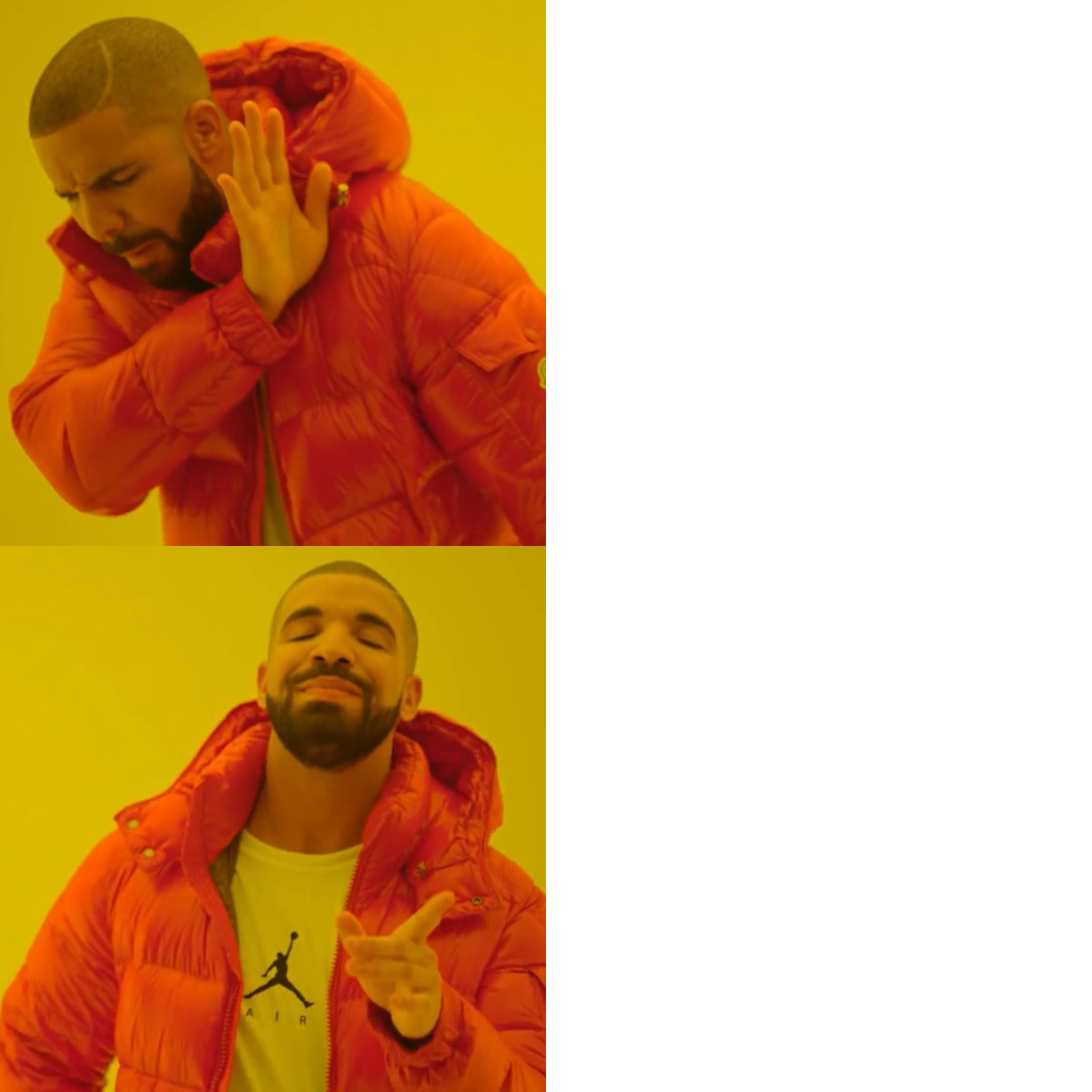 Drake Hotline Bling meme about Sensate